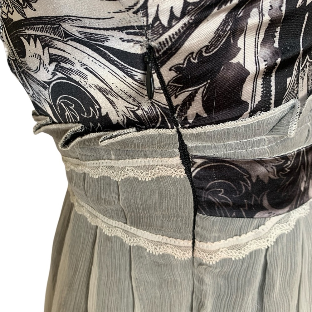 Alberto Makali Black and White Mini Dress with Sweetheart Neckline Silk blend - Picture 7 of 14